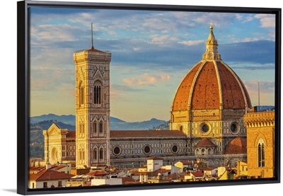 Italy, Florence, Duomo Santa Maria del Fiore, Duomo and Giotto's Bell Tower