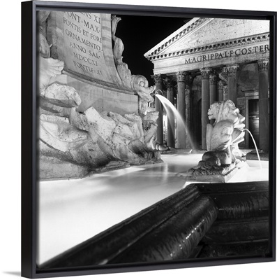 Italy, Rome, Pantheon, fountain of Pantheon