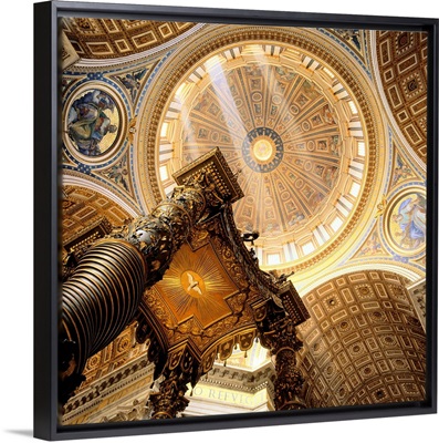 Italy, Rome, Saint Peter's Cathedral, cupola and baldachin