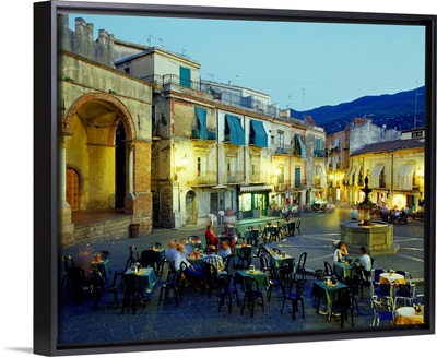Italy, Sicily, Castelbuono, square