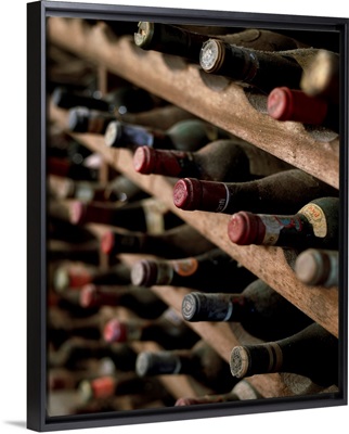 Italy, Tuscany, Lucca, Collection of wine in the Vanni cellar