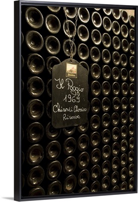 Italy, Tuscany, Val d'Elsa, Barberino Val d'Elsa, Castello Monsanto wine cellars