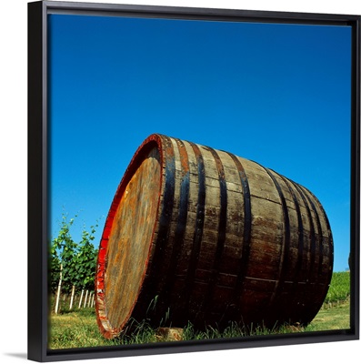 Italy, Tuscany, Wine barrel in Chianti district