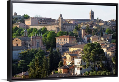 Italy, Umbria, Perugia, View across the city towards the university