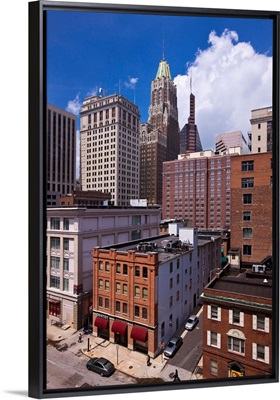 Maryland, Baltimore, View of the Downtown with Bank of America Building