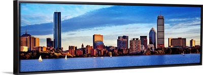 Massachusetts, Boston, Skyline of the Back Bay from across the Charles River