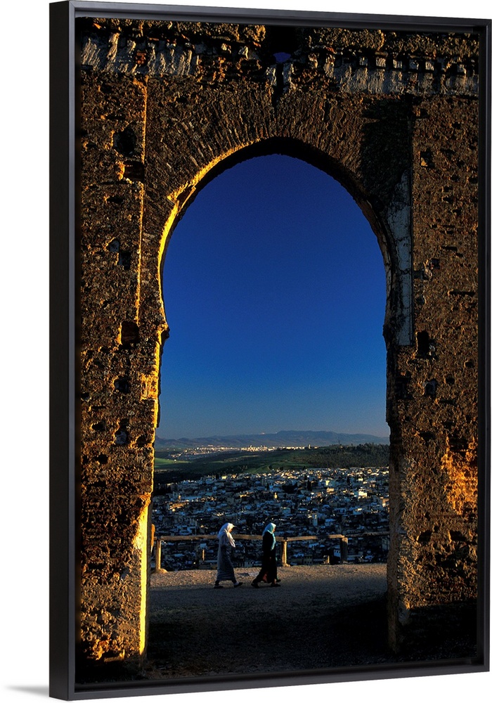 Morocco, Fez, view of city from the tombs of Merinids