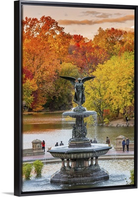 New York City, Manhattan, Central Park, Angel of the Waters fountain