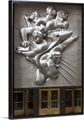 New York City, Manhattan, Rockefeller Center, The 'News' relief sculpture