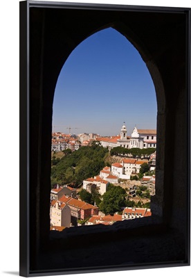 Portugal, Lisbon, Castelo de Sao Jorge and Igresia da Graca