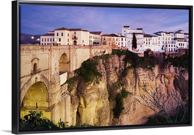 Spain, Andalusia, Ronda, Puente Nuevo (New Bridge) across El Tajo gorge