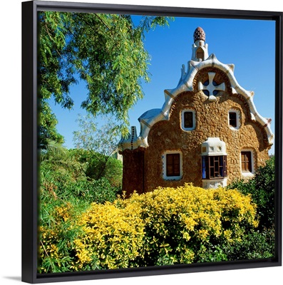 Spain, Barcelona, Gaudi designed house in Parc Guell