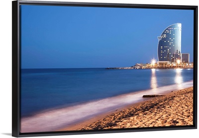 Spain, Catalonia, Barcelona, Barceloneta Beach, W Hotel known as Vela Hotel