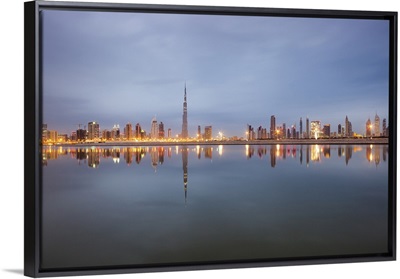 United Arab Emirates, Dubai, City skyline in the early morning light