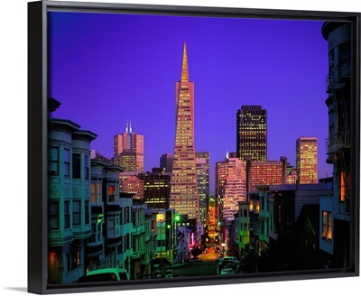 US, California, San Francisco, skyline and Transamerica Pyramid