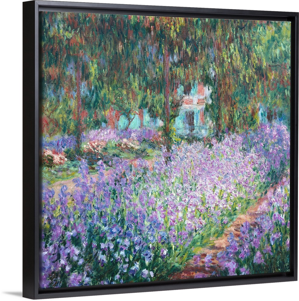 MONET, Claude (1840-1926). The Artist's Garden at Giverny (Le jardin de l'artiste  Giverny). 1900. Right detail. Impressio...