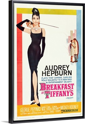 Breakfast At Tiffany's, Poster, Audrey Hepburn, George Peppard, 1961