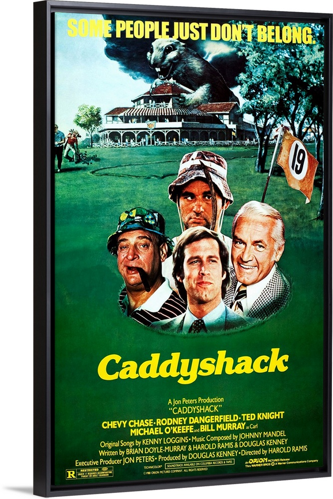 CADDYSHACK, US poster art, from left: Rodney Dangerfield, Bill Murray, Chevy Chase, Ted Knight, 1980,