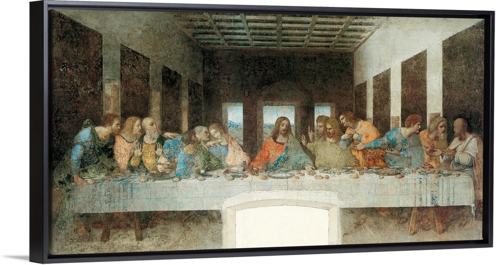 The Last Supper, by Leonardo da Vinci, 1495 - 1497 about, 15th Century, tempera and oil on two layers of plaster, cm 460 x...