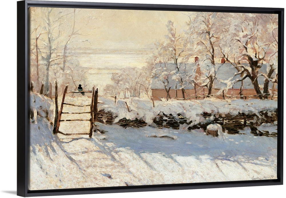 The Magpie, by Claude Monet, 1868 - 1869, 19th Century, oil on canvas, cm 89 x 130 - France, Ile de France, Paris, Muse dO...