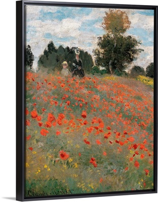 Poppy Field, By Claude Monet, 1873. Musee D'Orsay, Paris, France. Detail