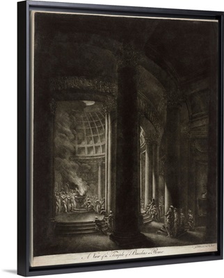 View of the Bacchus temple in Rome, by Jacques Francois Blondel, 1760s