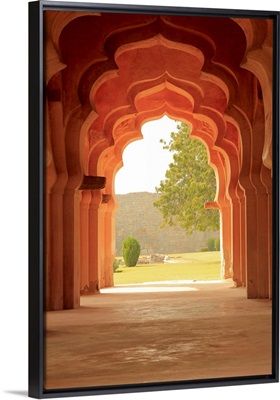 Arches of Lotus Temple, Hampi, Karnataka, India.