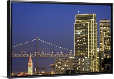 Bay Bridge and Ferry Building in San Francisco.