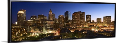 Boston skyline at dusk