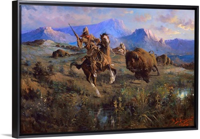 Buffalo Hunt By Edgar Samuel Paxson