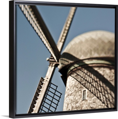 close up of a Dutch windmill.