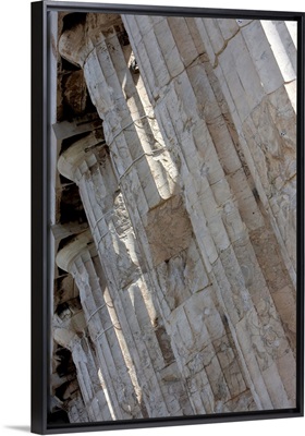 Close up of greek columns
