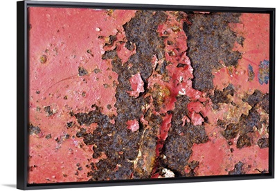 Close-up of rusted sheet metal