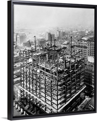 Construction Of The Woolworth Building, New York