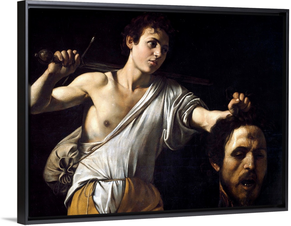 David with the Head of Goliath by Michelangelo Merisi da Caravaggio 90,5x116 cm Vienna, Kunsthistorisches Museum
