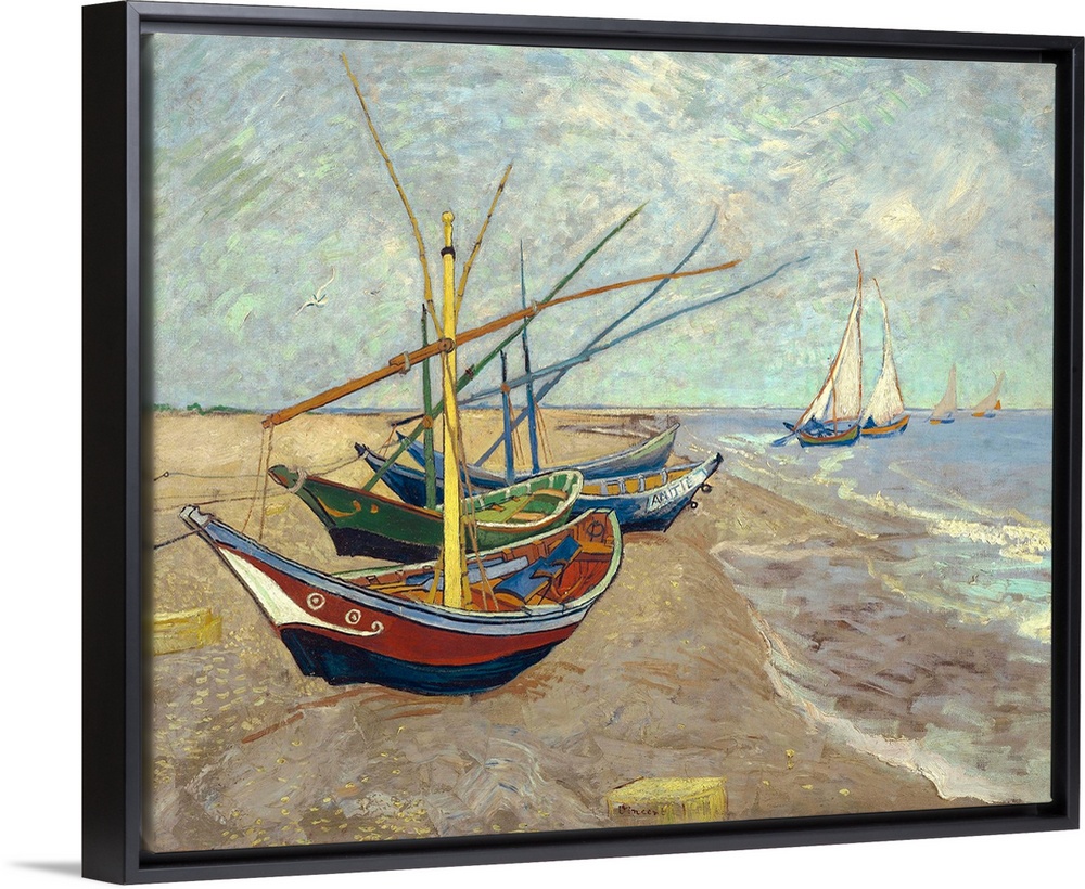 Vincent van Gogh (Dutch, 1853-1890), Fishing Boats on the Beach at Les Saintes-Maries-de-la-Mer, 1888. Oil on canvas, 81.5...