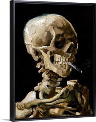 Head Of A Skeleton With A Burning Cigarette