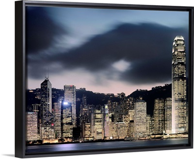 Hong Kong Skyline And Financial District At Dusk