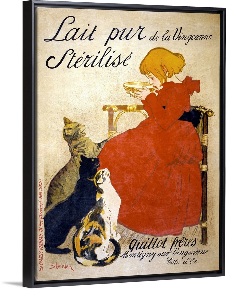 Lait pur sterilise de la Vingeanne. 1895, 138 x 99 cm.