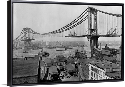 Manhattan Bridge Under Construction