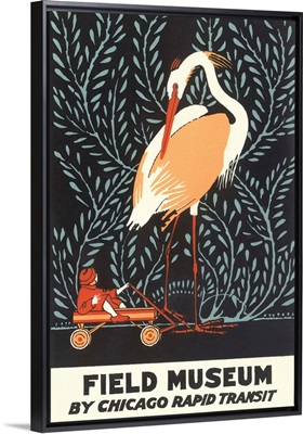 Poster For Field Museum With Giant Heron