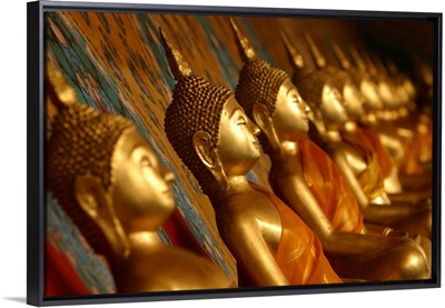 Row of Buddha statues