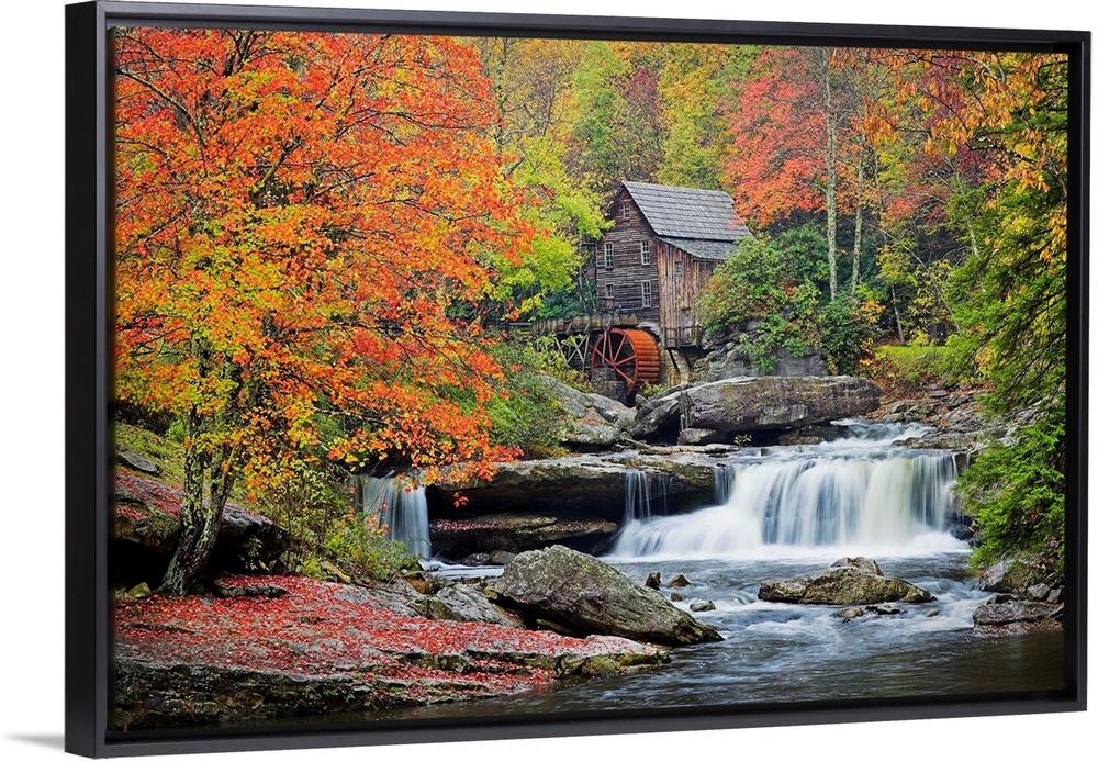 Rushing Creek And Old Gristmill