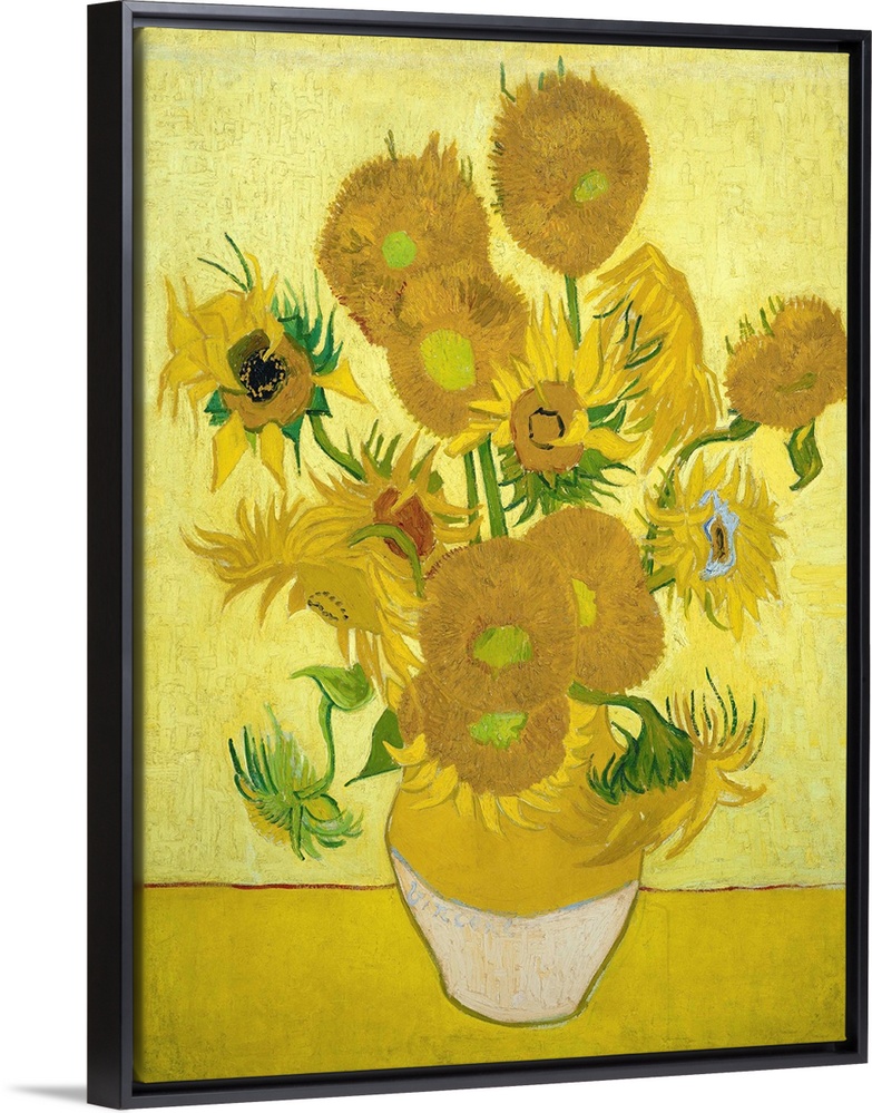 Vincent van Gogh (1853-1890), Sunflowers, 1889. Oil on canvas, 73 x 95 cm (28.7 x 37.4 in). Van Gogh Museum, Amsterdam, Ne...