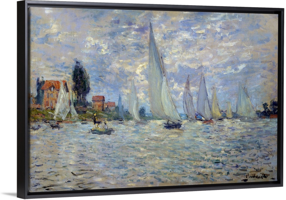 The boats or Regatta at Argenteuil. Painting by Claude Monet (1840-1926), circa 1874. Orsay Museum, Paris.