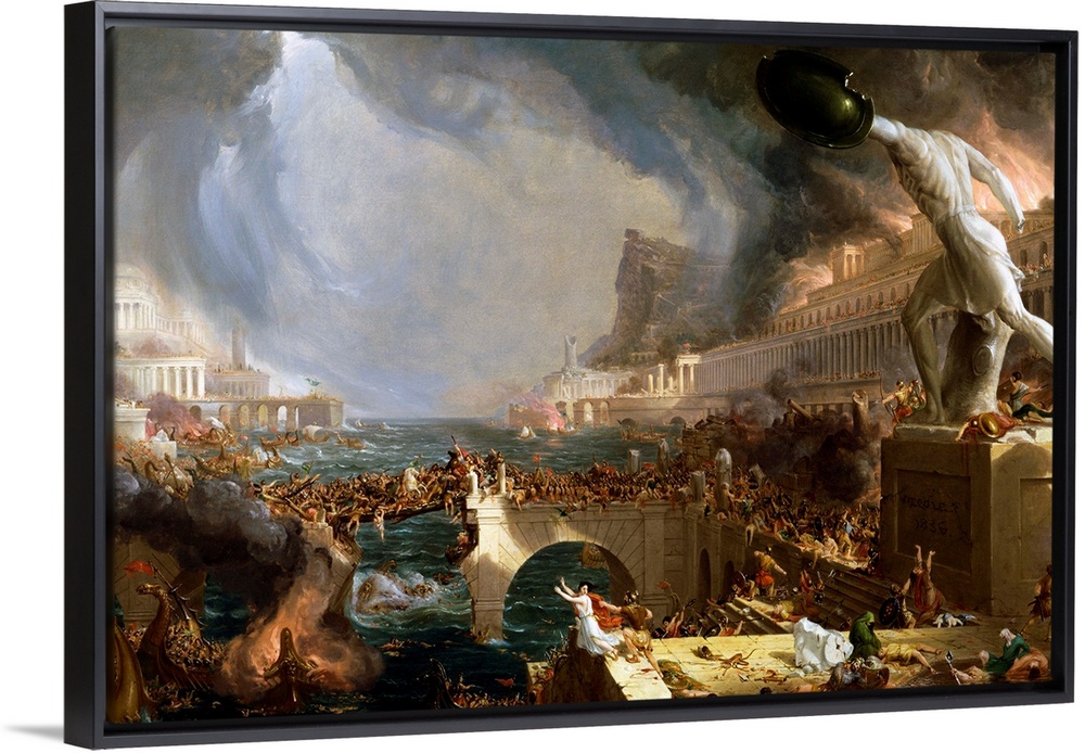 Thomas Cole (British, 1801-1848), The Course of Empire - Destruction, 1836, oil on canvas, 39.5  63.5 in, New York Histori...