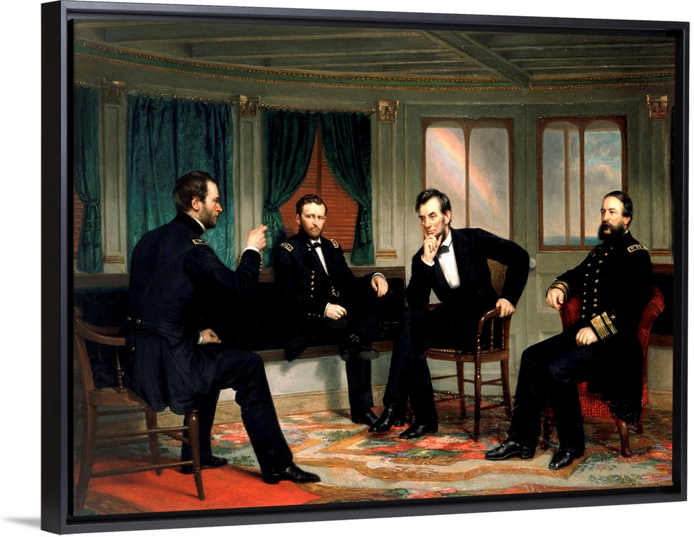 Circa 1868, oil on canvas, 119.7 x 159.1 cm (47.13 x 62.64 in). Located in the White House, Washington, DC, USA. Sherman, ...