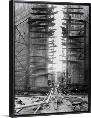 Worker On Panama Canal Lock