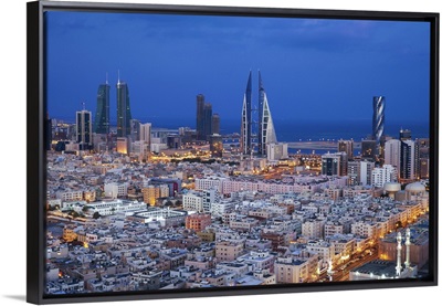 Bahrain, Manama, View of city skyline