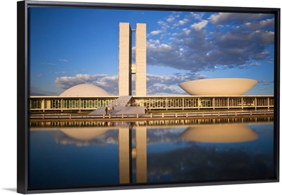 Brazil, Brasilia, National Congress of Brazil, designed by Oscar Niemeyer